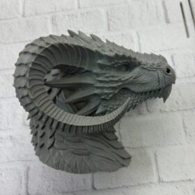 Dekoratif Ejderha Heykeli Özel Tasarım Mitolojik Figür 22x17 cm