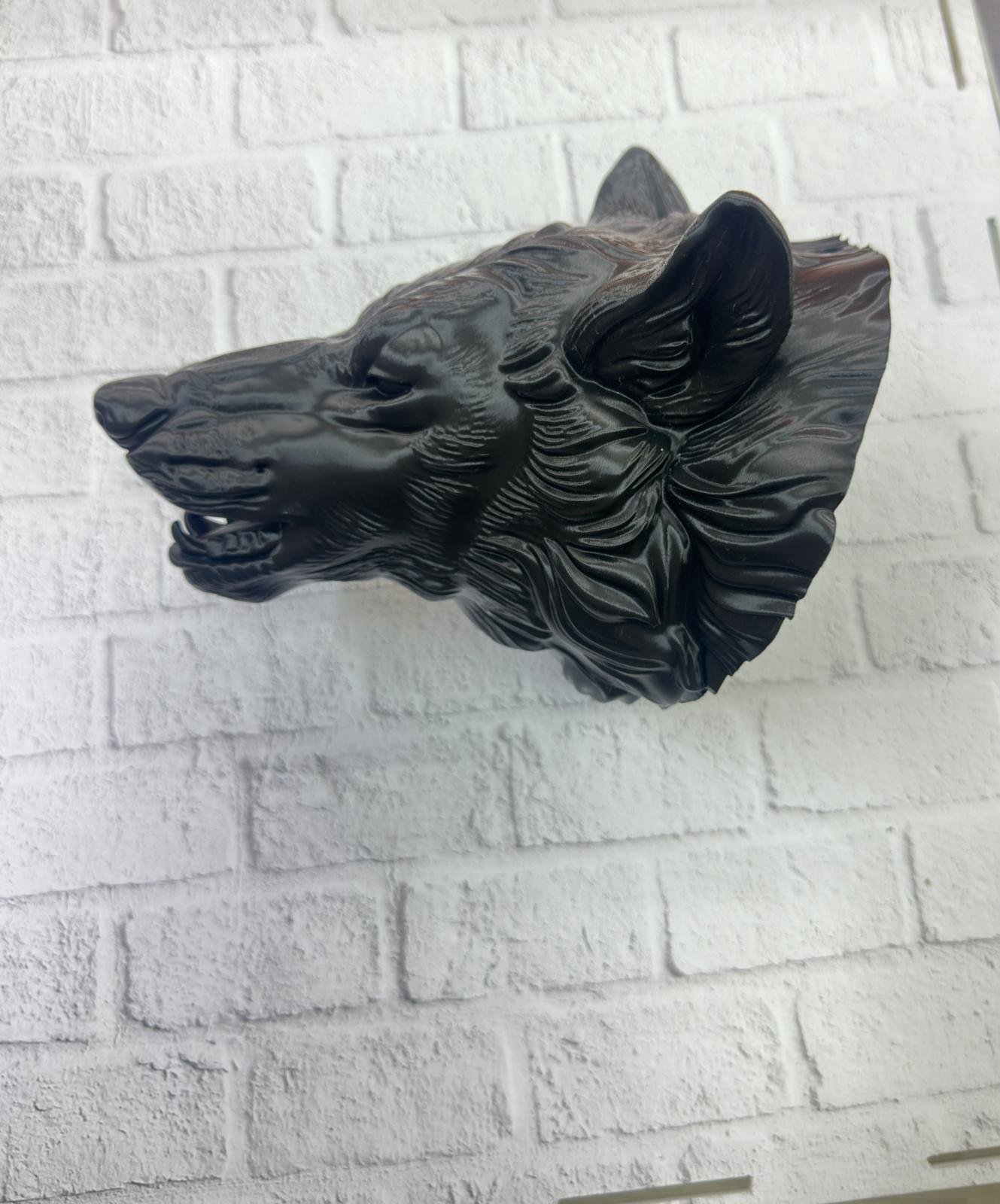 3D Siyah Ayı Başı Duvar Süsü Özel Tasarım Dekoratif Heykel 25x19 cm - Görsel 3