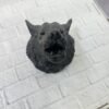 Dekoratif Asılabilir Siyah Ayı Başı 3D Duvar Heykeli 25x19 cm