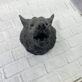 Dekoratif Asılabilir Siyah Ayı Başı 3D Duvar Heykeli 25x19 cm