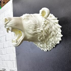 Krem Ayı Figürü Duvar Süsü Asılabilir Hediyelik Dekoratif 25x19 cm