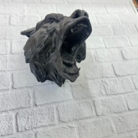 Siyah Ayı Duvar Süsü Dekoratif Asılabilir Heykel Ev Ofis Aksesuarı