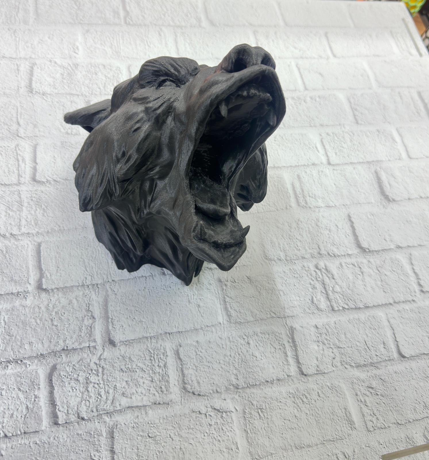 Siyah Ayı Duvar Süsü Dekoratif Asılabilir Heykel Ev Ofis Aksesuarı