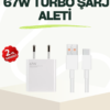 67 Watt Güçlü Çift Turbo Şarj Aleti iPhone 13 14 15 Pro Max Uyumlu