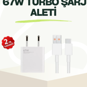 67 Watt Güçlü Çift Turbo Şarj Aleti iPhone 13 14 15 Pro Max Uyumlu
