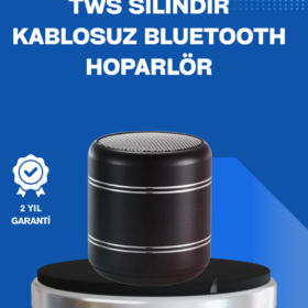 Taşınabilir Silindir Tasarım Bluetooth 5.0 Hoparlör Yüksek Bas Performanslı