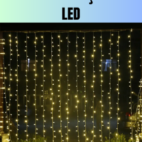 4 Metre Yılbaşı Şelale Led Perde Işık Ev Bahçe Dekor