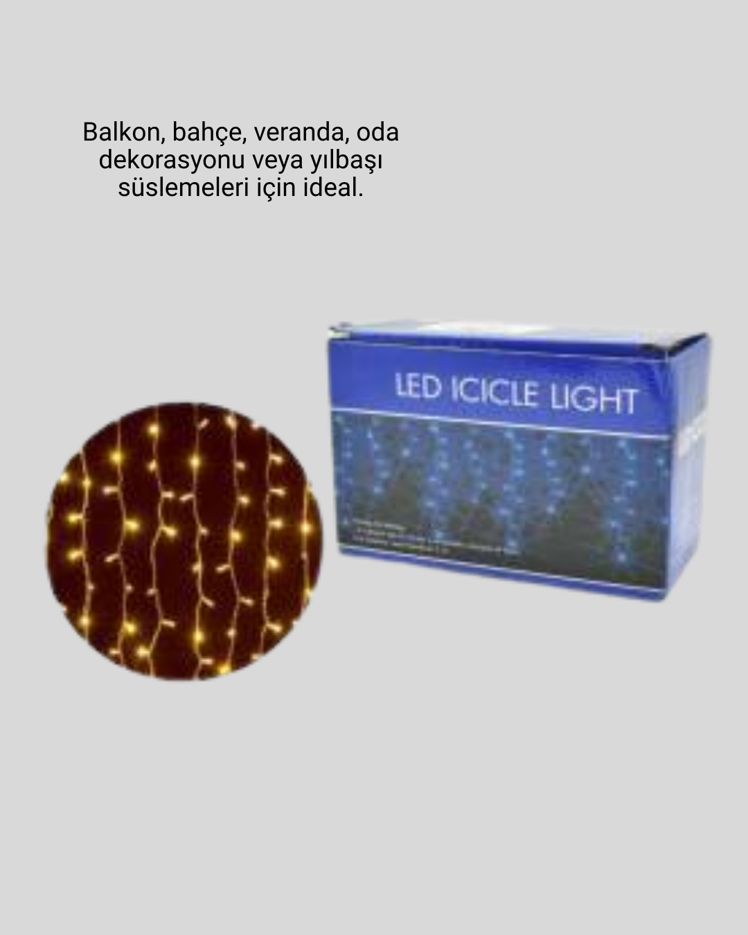 4 Metre Yılbaşı Şelale Led Perde Işık Ev Bahçe Dekor - Görsel 2