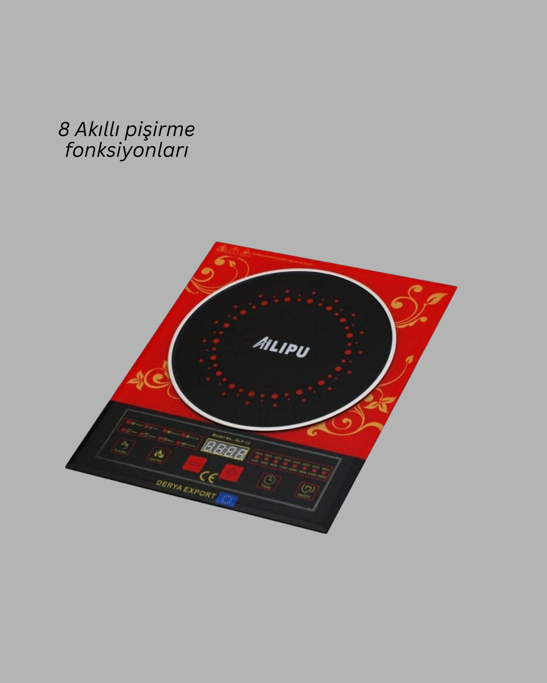 8 Programlı LED Ekranlı İndüksiyon Ocak 80–270°C Sıcaklık Ayarı - Görsel 5
