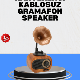 Şarjlı Mini Retro Radyo Bluetooth Hoparlör Çoklu Bağlantı Seçenekli