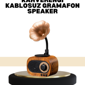 Mini Nostaljik Bluetooth Hoparlör FM Radyo 8 Saat Batarya