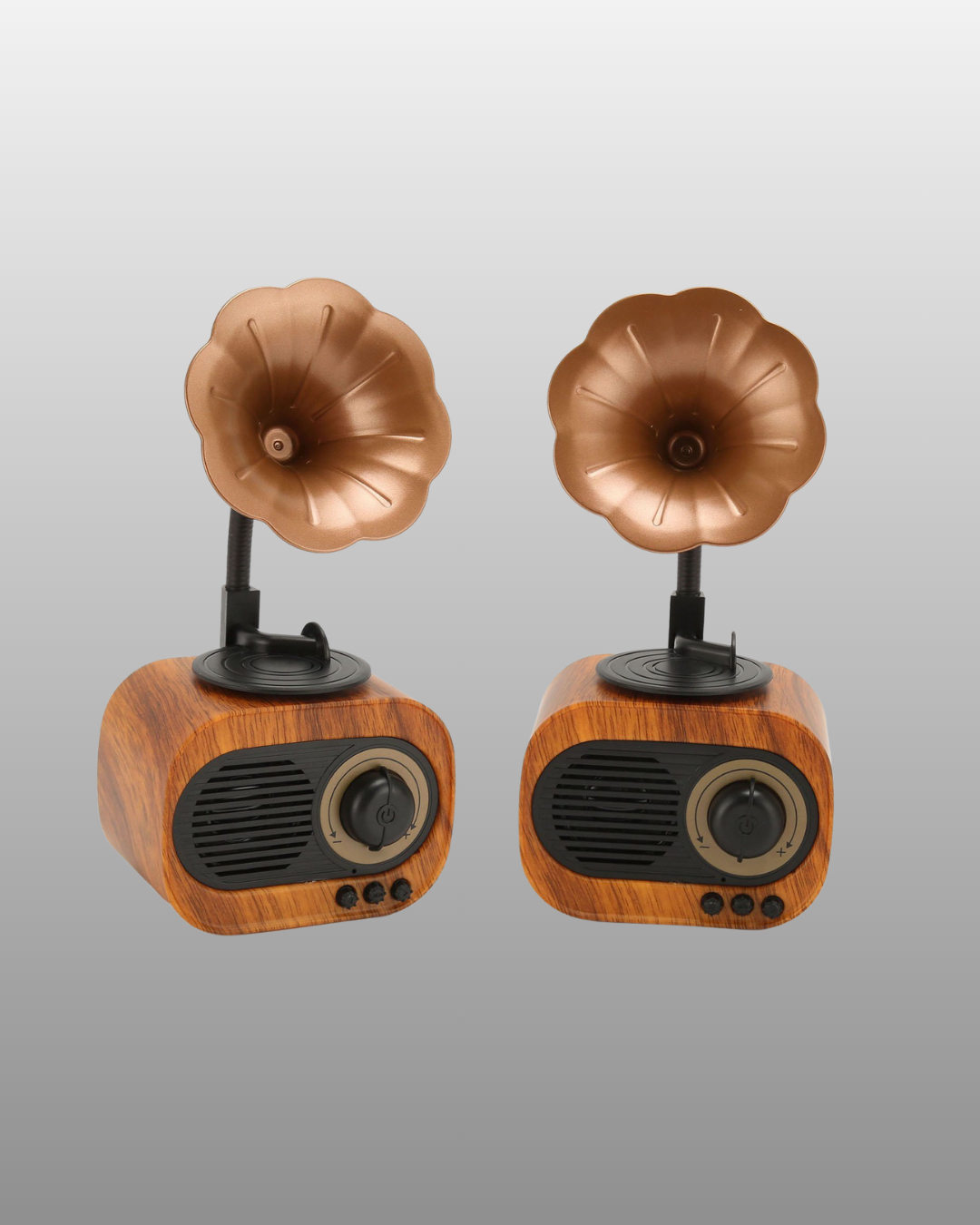 Taşınabilir Mini Retro Radyo Bluetooth Hoparlör USB SD AUX Destekli - Görsel 2