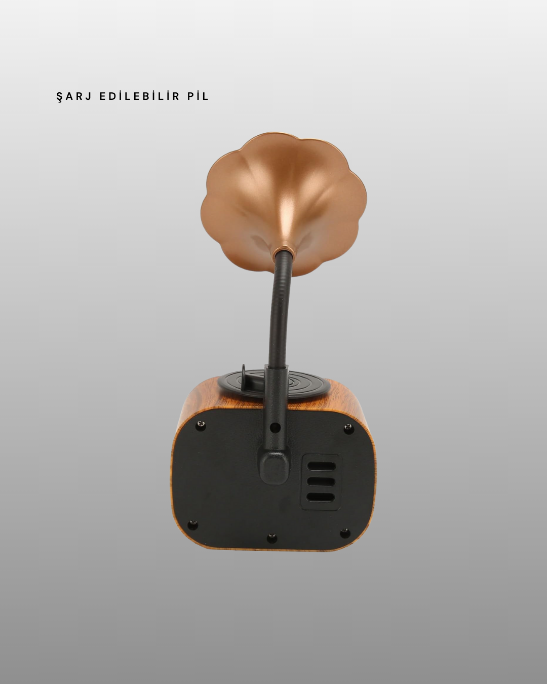 Taşınabilir Mini Retro Radyo Bluetooth Hoparlör USB SD AUX Destekli - Görsel 5