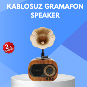 Retro Tasarımlı Mini Bluetooth Hoparlör ve FM Radyo Çoklu Medya
