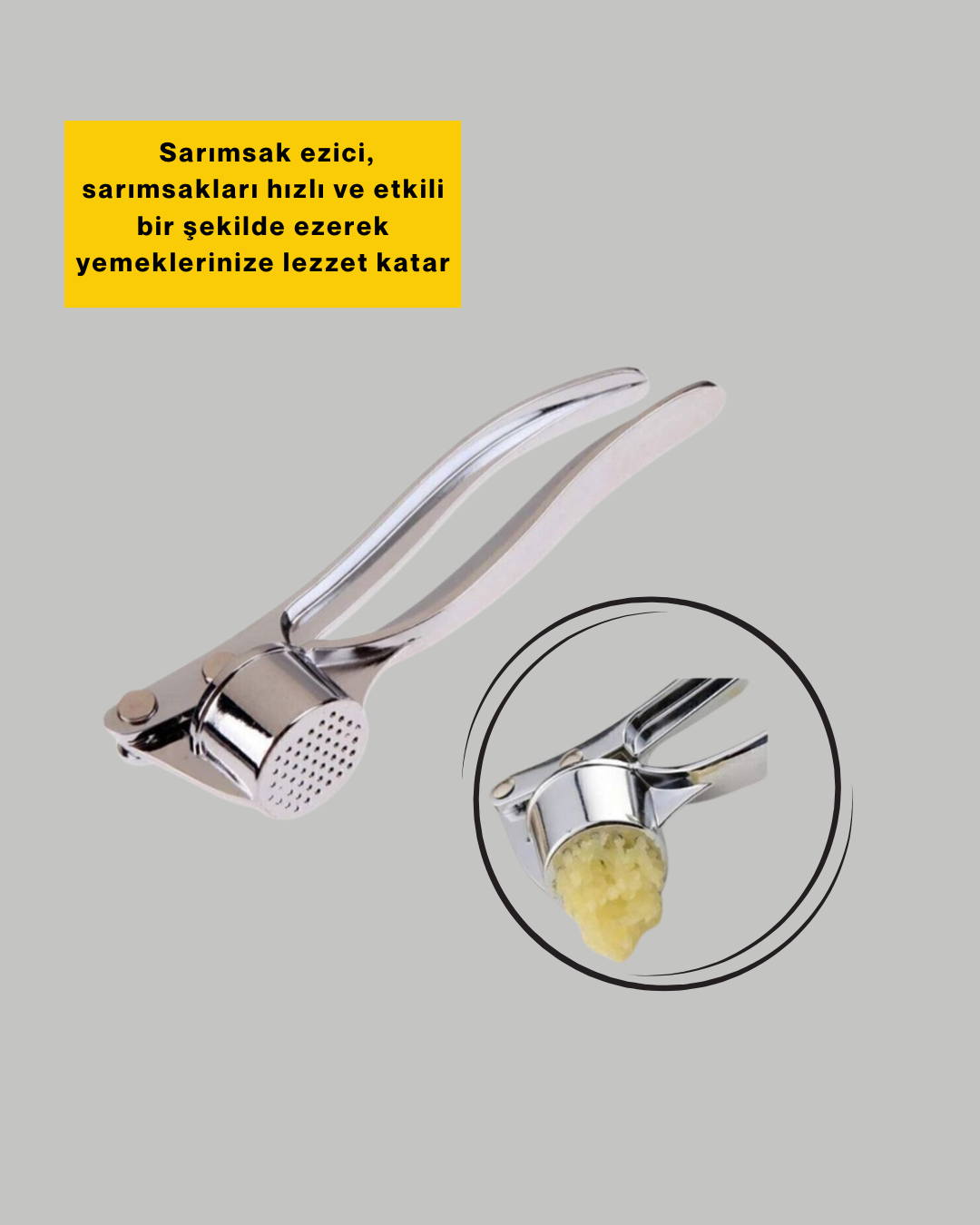 Sarımsak Ezici Kolay Kullanım ve Dayanıklı Gövde - Görsel 2