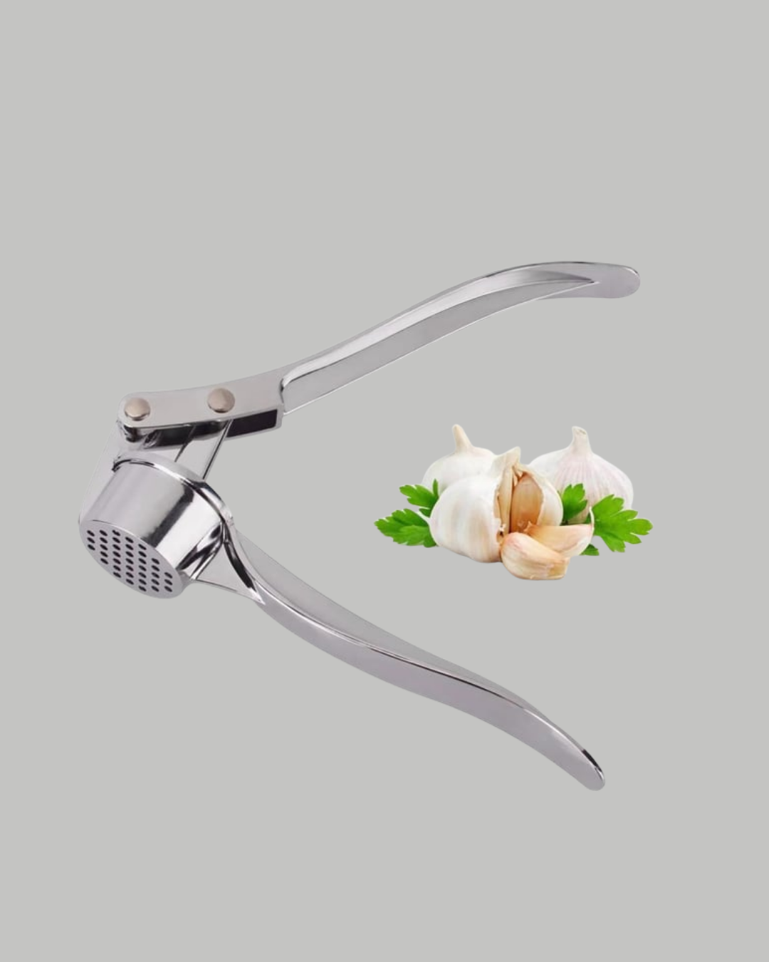 Metal Sarımsak Ezici Ergonomik Tutma ve Güçlü Presleme - Görsel 3