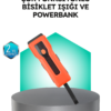 5000 mAh Bataryalı Bisiklet Farı COB Çakar Çok Fonksiyonlu