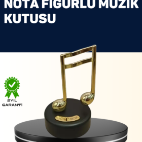 Melodious Music Altın Nota Figürlü Müzik Kutusu
