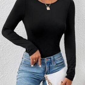 Kadın Uzun Kollu Bisiklet Yaka Süprem Bluz