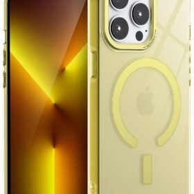 iPhone 14 Pro Max Kılıf Troy Magsafe Kapak - Sarı-(5796)