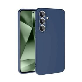 Samsung Galaxy S24 FE Kılıf Nano içi Kadife Silikon - Lacivert-(5796)