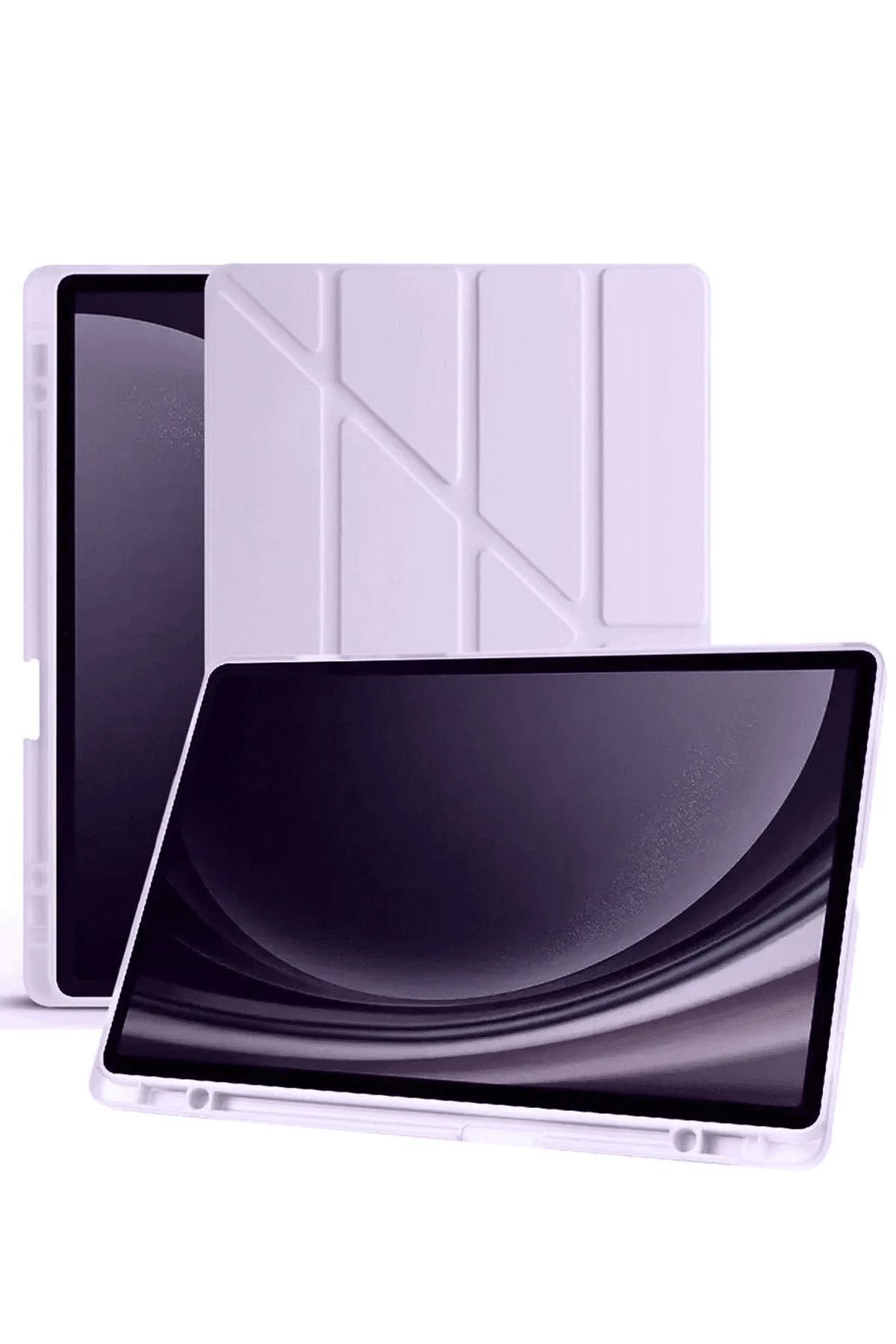 Xiaomi Redmi Pad SE Kılıf Kalemlikli Mars Tablet Kılıfı - Açık Mor-(5796) - Görsel 3