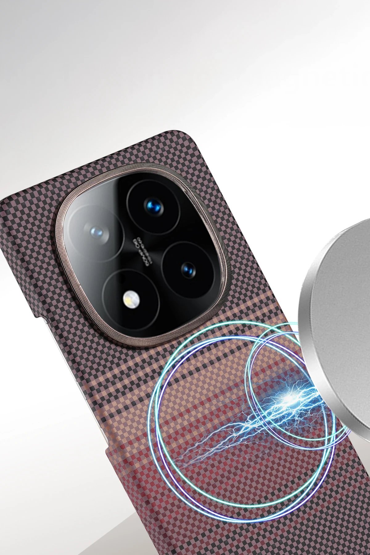 Xiaomi Redmi Note 14 Pro 5G Vega Magsafe Kapak - Gri-(5796) - Görsel 2