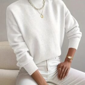 Kadın Uzun Kollu Balıkçı Yaka Triko Bluz