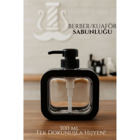 HSNET Berber Sabunluğu – Modern Pompalı Dispenser | Sıvı Sabun Şampuan Losyon İçin 300 ml