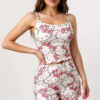 Hello Kitty Baskılı Askılı Şortlu Pijama Takımı